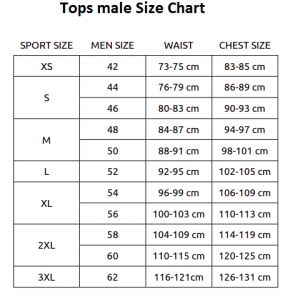 Male Tops chart